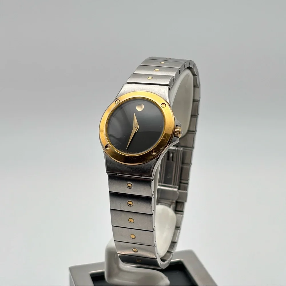 Vintage Movado Museum Two-Tone Quartz Watch | Swiss Made | 1980s - Picture 2 of 11